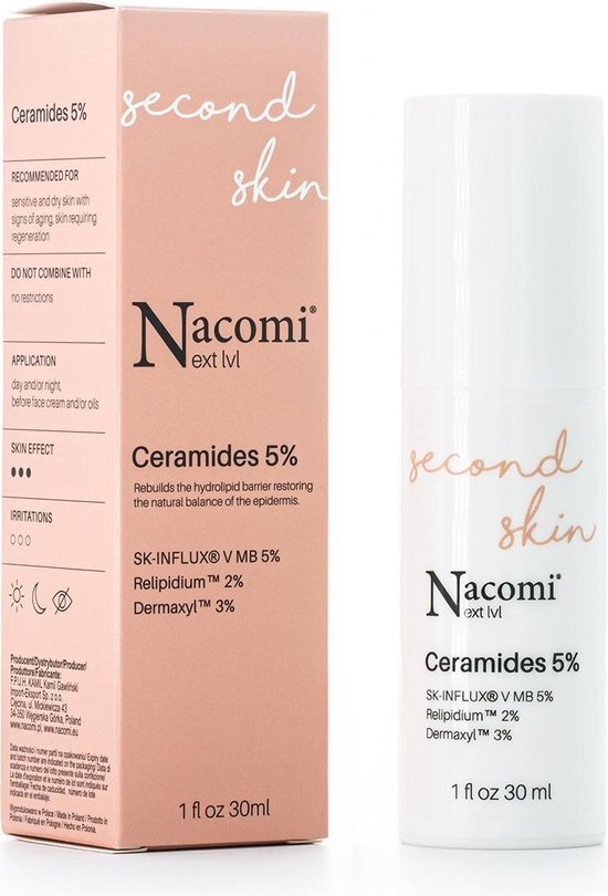 Nacomi Second Skin Ceramide Serum 5% 30ml.