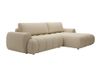Vente-unique FRIDORA Canapé d'angle droit convertible en tissu beige