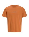 JACK & JONES Shirt 'JCOECHO' oranje / zwart / wit