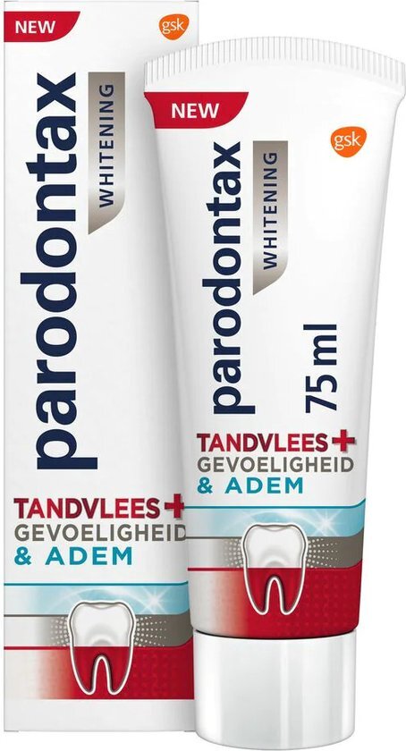Parodontax - Tandpasta - Tandvlees+Gevoeligheid &amp; Adem - Whitening - 75ml