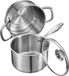 Vevor Marmite Grande Capacité 2,37L avec Couvercle en Verre et Panier Vapeur