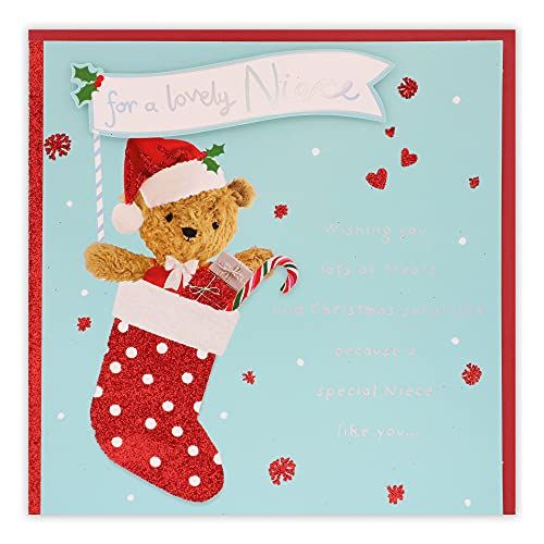 Clintons Teddy In Kous Nicht Kerstkaart