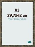 yd. Cadre photo A3 29,7x42 cm - MDF - Bleu Or Mélangé - Pisa