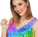 Atosa Collier hippie grand coloré - signe de paix - carnaval - flower power