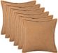 vidaXL - Kussensloop - 6 pcs - HOUTEN - Beige - 80 x 80 cm - Bouclé