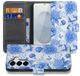 Book Case Samsung Galaxy S26 Bleu Fleurs