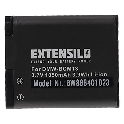 EXTENSILO Accu compatibel met Panasonic Lumix DMC-TS5A, DMC-TS5D, DMC-TS5K, DMC-TS5S camera (1050mAh, 3,7V, Li-Ion)