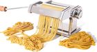 Unyqoos Machine à pâtes manuelle - Inox avec poignée en bois - 9 épaisseurs