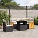 Maison Exclusive - Ensemble de meubles de jardin 6 pièces avec canapé et coussins, noir, en polyrotin