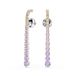 Swarovski Matrix Oorhangers, Kleurverloop van Ronde slijpvormen, Meerkleurig, Rodium toplaag
