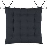 Stof Textile stoelkussens DUO - antraciet - 38 x 38 x 3.5 cm