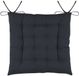 Stof Textile stoelkussens DUO - antraciet - 38 x 38 x 3.5 cm