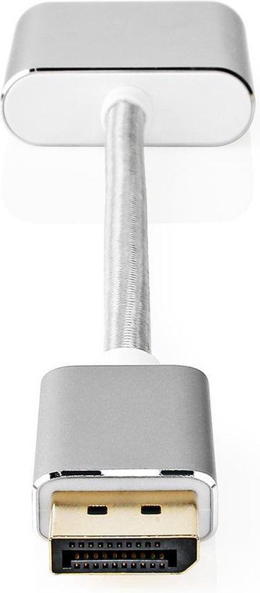 Nedis DisplayPort-Kabel - DisplayPort Male - DVI-D 24+1-Pins Female - 0.20 m - Zilver