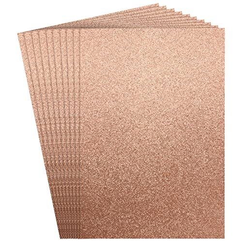 BELLE VOUS A4 Rose Goud Papier (24 Pak) – 21 x 29,5 cm Premium Kaart – Glinsterend Hobby Papier Vellen voor Scrapbooken, DIY Projecten, Huwelijk/Feestdecoraties en Kaartmaken