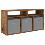 vidaXL Laagkast met lade Oudhout 87 x 27,5 x 43 cm