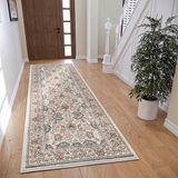 Hanse Home Saraceni Orient tapijt, loper, oosters, klassiek, dicht geweven met ornamenten en bloemenmotieven, zacht, laagpolig voor slaapkamer, eetkamer, woonkamer, hal, crème, 80 x 240 cm