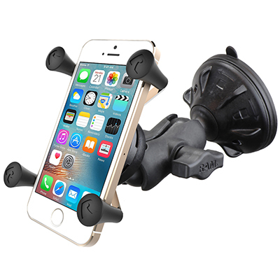 RAM Mount X-Grip Phone Mount with Twist-Lock Low Profile Suction Base