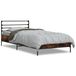 vidaXL Bedframe, gerookt eikenhout, 90x200 cm