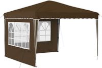 vidaXL Tente de réception pop-up 288 x 288 x 245 cm taupe tissu Oxford