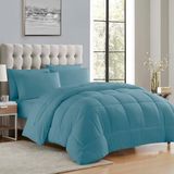Sweet Home Collection Ultra Soft Down Alternatieve Set & Luxe Lakens, Polyester, Misty Blue, Twin XL