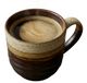 Mica Decorations Koffiemok / theemok Ethan - zwart - 7 x 8 cm - mokken - porselein