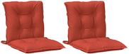 vidaXL Coussin de chaise 2 pièces dossier bas 100x50x7 cm tissu chiné rouge