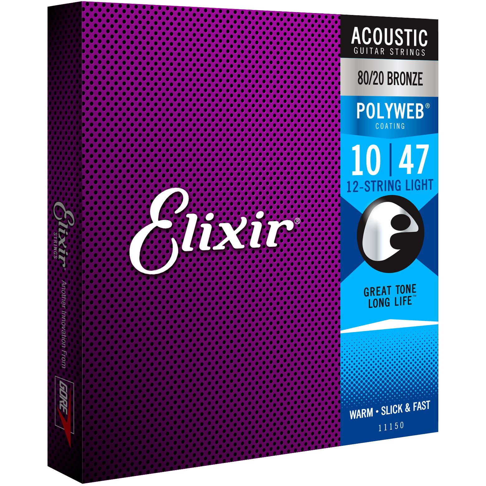 Elixir 11150 Acoustic 80/20 Bronze Polyweb 12-String Light