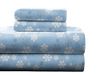 pointehaven Flanel-CKG-Snow-Flakes Zwaar gewicht bedrukt flanel 100 procent katoenen lakenset, sneeuwvlokken, Cal King