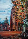 Anita's Diamond Painting Set Kerkdorpje 40x50cm