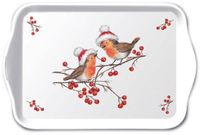 Ambiente Tray 13x21cm Christmas robins
