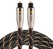 ETK Câble optique numérique 1,5 mètre / Toslink audio mâle vers mâle / Câble optique série nylon - noir