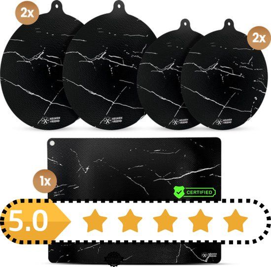 Keukenvriend - Inductie Beschermer - Marmerlook - 5 stuks