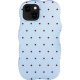 Selencia Vivid Wavy Backcover met MagSafe voor de Apple iPhone 14 / 13 - Happy Dots Digital Sky