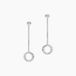 Peytone Boucles d'oreilles pendantes argent blanc