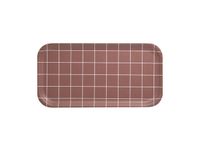 Muurla Plateau Checks & Stripes 22x43 cm Brun