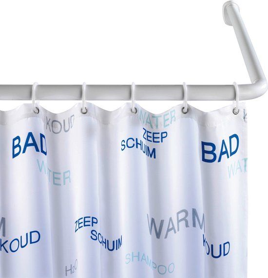 Wenko Hoekstang Universeel Extra Sterk 25 Mm Aluminium Wit - Uitschuifbaar - 80-90 cm