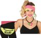 Merkloos Foute 80s/90s Party Verkleed Set Dames Neon Geel