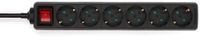 Nedis Stekkerdoos – 6-voudig – 5 m – Randaarde – 3680W – Type F – Wit