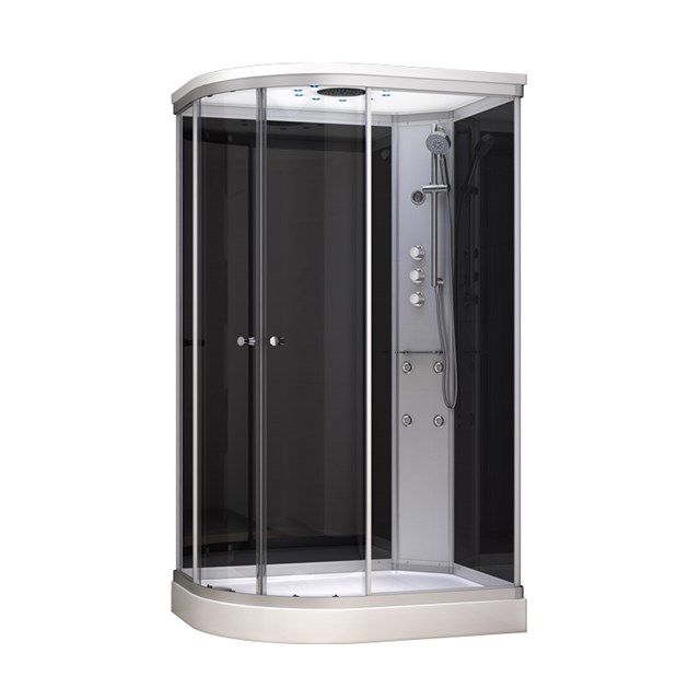 Maxaro Complete Douchecabine 120x90cm Zwart Modera Watermassage LED Verlichting
