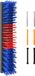 vidaXL Vee borstels Rood en blauw 50 x 10 x 6,5 cm PP