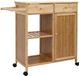vidaXL Keukentrolley met wielen naturel 90,5 x 36 x 86,5 cm bamboe