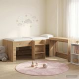 vidaXL lit mezzanine enfant avec bureau chêne artisanal