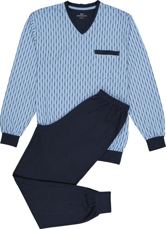 Götzburg heren pyjama - V-hals - lichtblauw - Maat M