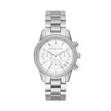 Michael Kors Bryant Watch for Women, 37mm Quartz chronograph movement with Stainless steel strap