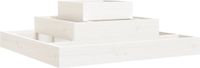 vidaXL Plantenbak 80x80x27 cm massief grenenhout wit