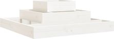 vidaXL Plantenbak 80x80x27 cm massief grenenhout wit