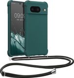 kwmobile telefoonhoesje geschikt voor Google Pixel 8 - Hoesje van siliconen met telefoonkoord - In petrol