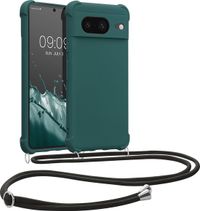 kwmobile telefoonhoesje geschikt voor Google Pixel 8 - Hoesje van siliconen met telefoonkoord - In petrol