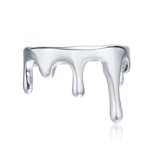 Cilla Jewels Damesring in Gesmolten Zilverstijl - 18mm