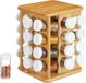 Goodivery® - Étagère à épices - Carrousel à épices XXL - 32 pots à épices - Bambou